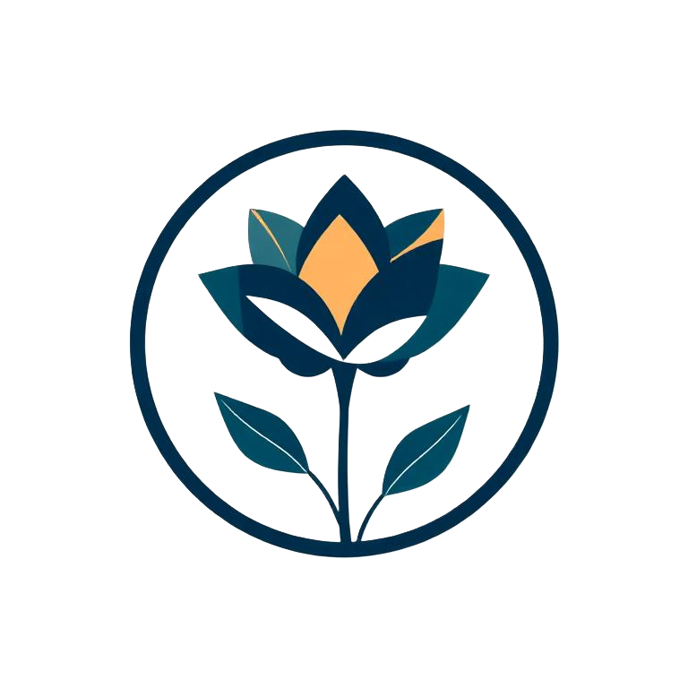 Graphic badge for the Florist design concept example design