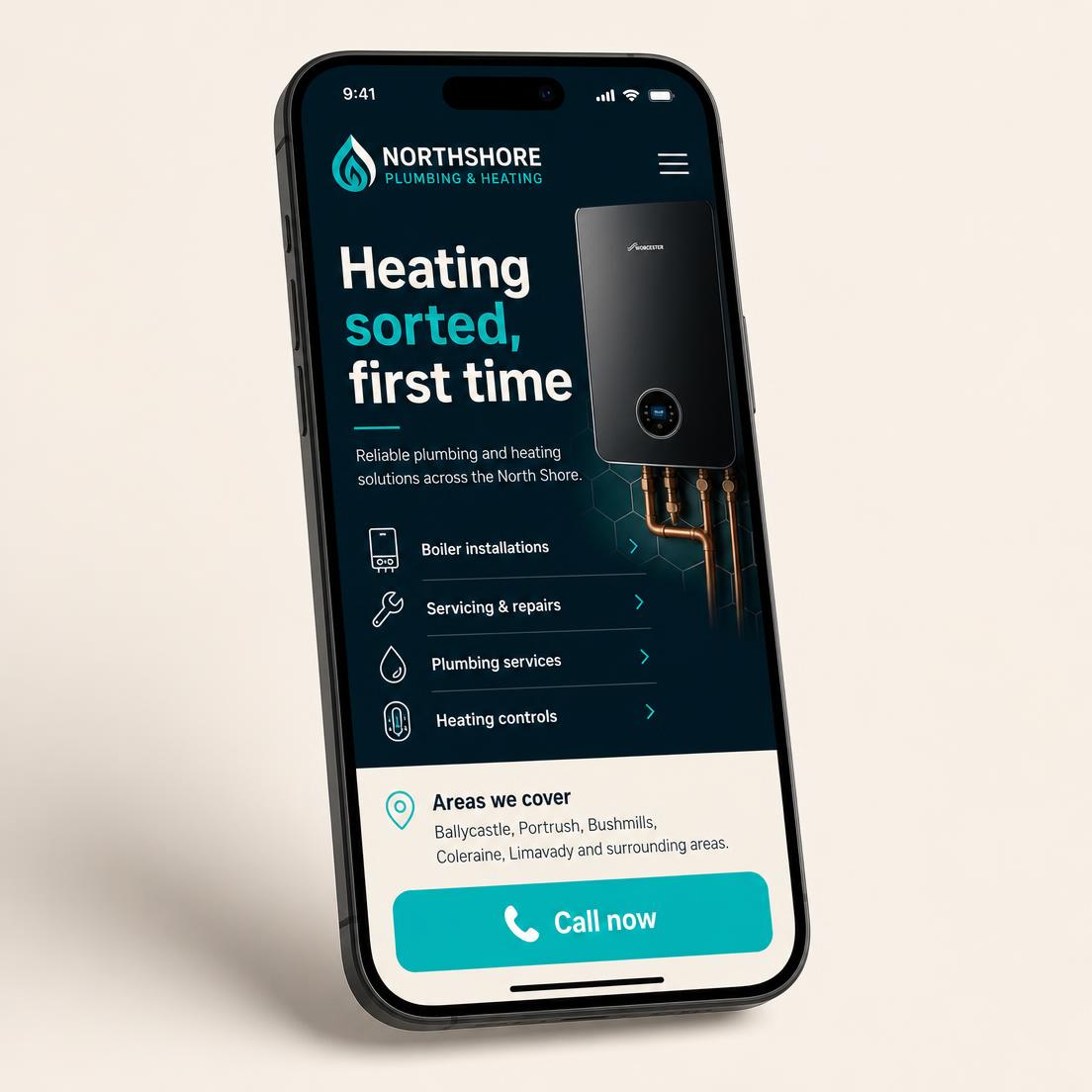 Trade business design concept — mobile layout